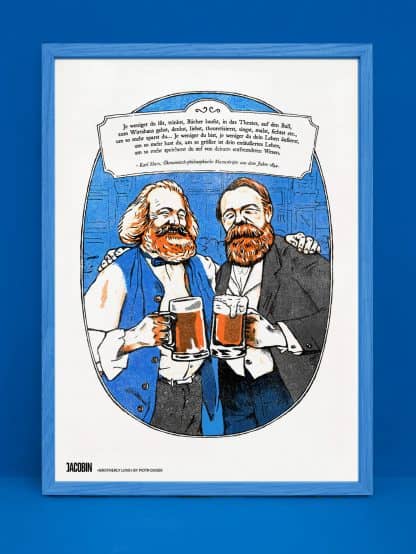 Marx Engels Poster Plakat Risografie-Druck